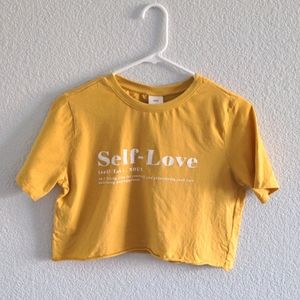 ☀️2/$10 Sale - H&M Self Love crop top